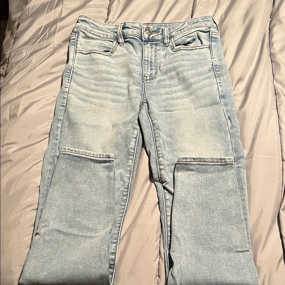American Eagle Outfitters Light Wash Straight Leg Jeans